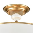 thumbnail image 4 of Elk Home 16-Inch Wide Ceramique Semi Flush Mount, Antique Gold Leaf, 4 of 5