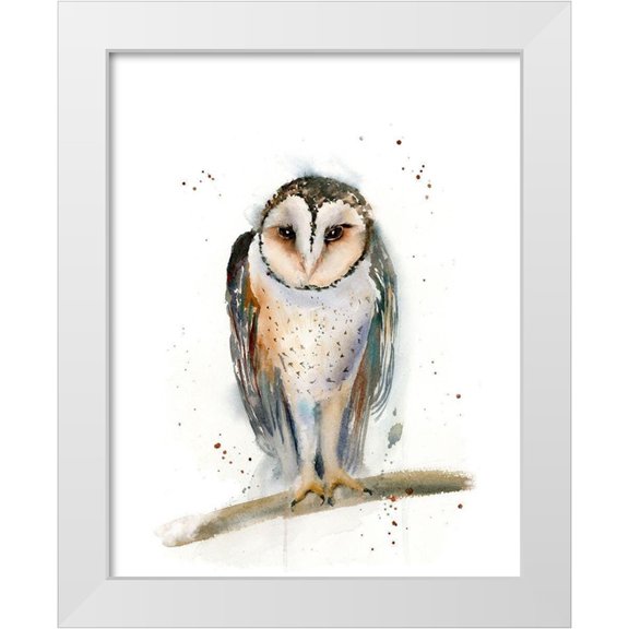 Shefranov, Olga 12x14 White Modern Wood Framed Museum Art Print Titled - Owl II