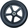 Karman 8" Wheelchair Casters, Solid Black with 5/16 Bearing