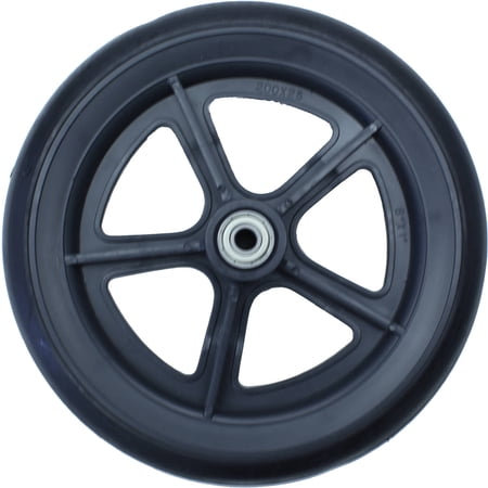 Karman 8" Wheelchair Casters, Solid Black with 5/16 Bearing