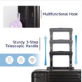 thumbnail image 5 of New York Xpress 20" Zipperless Carry-on Luggage Hardside Suitcase with Double TSA Lock & Aluminum Frame, Black - AL1377, 5 of 11