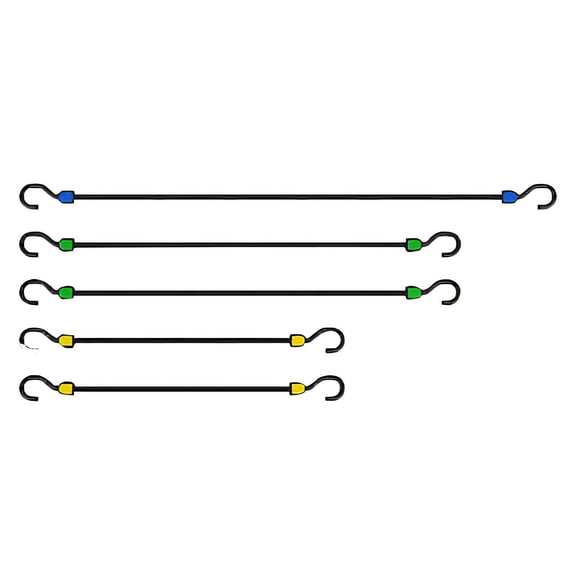 Autocraft AutoCraft Bungee Cord Assortment, 5 Pcs - Contains (2) 18", (2) 24" and (1) 32" stretch cords, 1 assortment, sold by assortment
