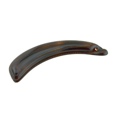 Parcelona French Plain Curve Shell  4 1/4” Celluloid Banana Hair Clip for Women