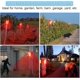 thumbnail image 4 of 1 paquete de luces solares de alarma de seguridad, sonidos de disparo de 129 dB y sonido de ladrido de perro y luz estroboscópica lámpara de advertencia para granero de granja al aire libre,, 4 of 5