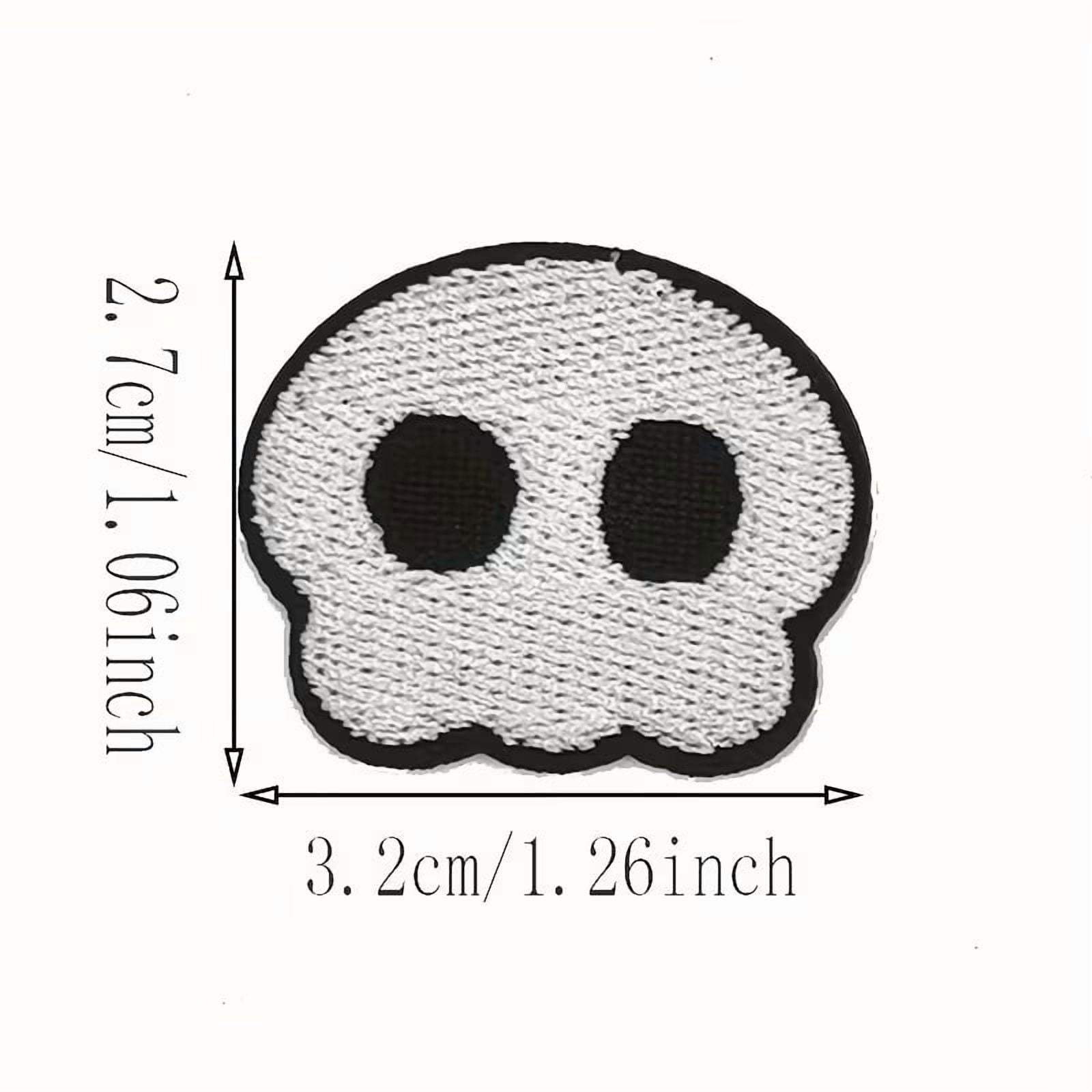 5pcs Cute and cute skull embroidered fabric patches diy accessories clothing jacket jeans dress backpack hat decoration gifts or small hole repair patches