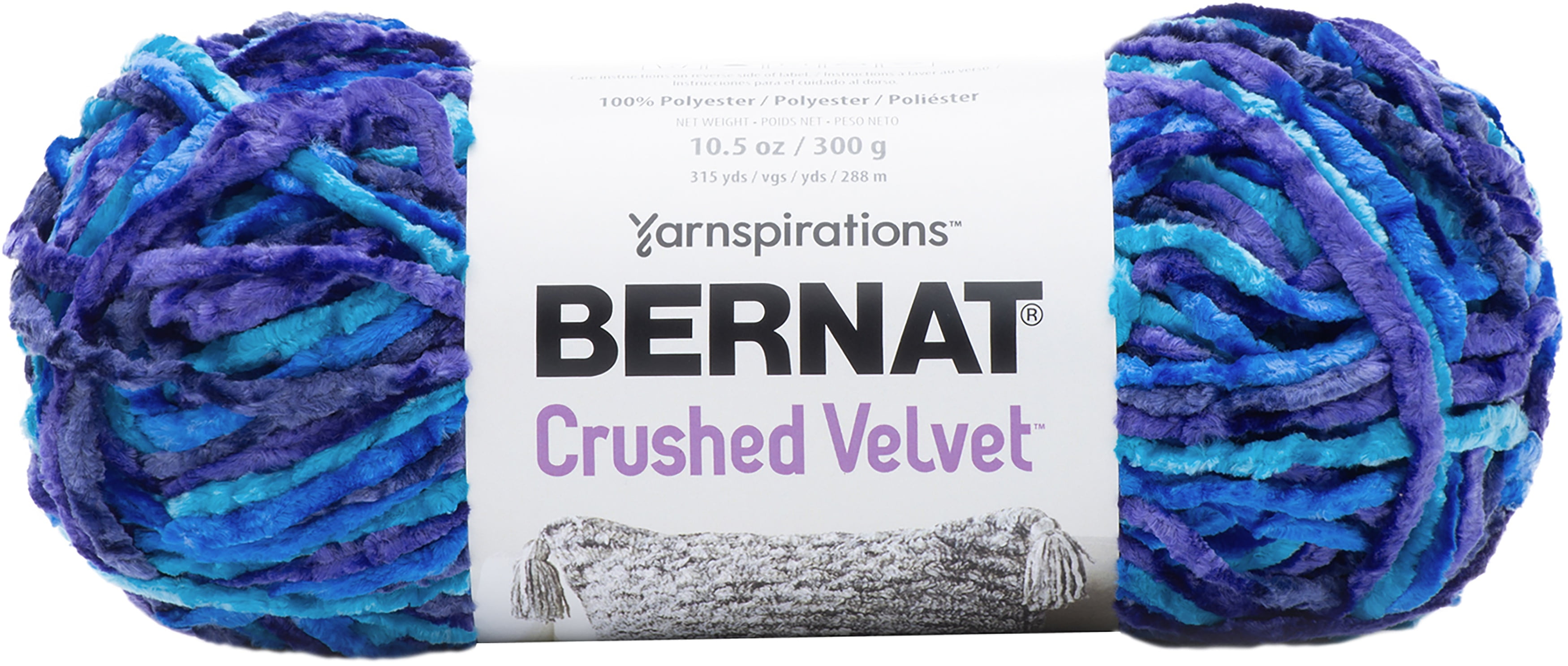 Bernat crushed velvet yarn potent purple sales