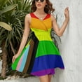 thumbnail image 3 of The Progress Pride Flag All The Colours of The Rainbow Dress Summer Street Style Dresses Female Sleeveless Printed Sundress, 3 of 7