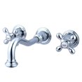 thumbnail image 1 of Kingston Brass KS3121AX 8 Inch Center Wall Mount Lavatory Faucet - Polished Chrome, 1 of 4