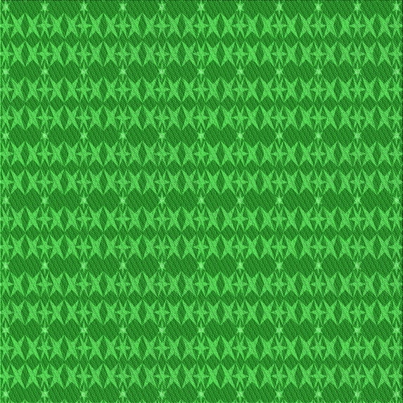 Ahgly Company Indoor Square Patterned Lime Green Area Rugs, 6' Square
