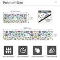 thumbnail image 3 of Yayeee Faucet Mat for Kitchen Sink 14.7" Diatomite Long Splash Guard Pad, Blue Doodle Pattern, 2 Pack, 3 of 7