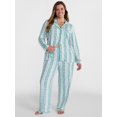 thumbnail image 2 of Joyspun Women’s Dreamy Soft Collection Notch Collar Long Sleeve Pajama Set, Sizes XS to 3X, 2 of 5