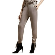 Women Halston SLIM Fit ANKLE TIE SATIN Pants Hook/Zip Fly Closure $295 B4HP (10)