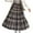 1-Coffee, variant on Womens Skirts High-Waist Plaid Wool Blend Skirt with Elastic Waist Knee-Length Pleated Skirt Gray S