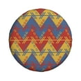 thumbnail image 2 of DouZhe Waterproof Spare Tire Cover, Aztec Zig Zag Style Prints Adjustable Wheel Covers Fit for Jeep Trailer RV SUV Car, 14 inch, 2 of 7