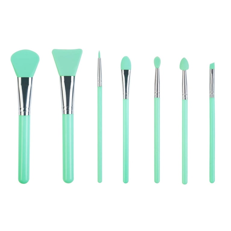 7Pcs Silicone Makeup Brush Set: Applicator for Face Care, Eyeliner,  Eyebrow, Eye Shadow, Lip Makeup and UV Epoxy Resin Crafts 