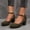 Army Green, variant on Womens Wedge Sandals Chunky Heel Slip On Shoes for Women Comfortable Daily Casual Flat Sole Footwear US :8