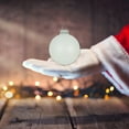 thumbnail image 5 of Christmas By Krebs 2 5/8" (67mm) Seamless Glass Ornament [8 Pieces], Decorated Designer Heirloom (Classic Antique White), 5 of 5