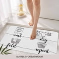 thumbnail image 6 of Laundry Room Doormat Outdoor Entrance 20"x31.5", Cartoon Wash Dry Fold Repeat Simple Lines Art Absorb Moisture Dirt Door Mats, Non-Slip Rubber Backing Floor Mats Indoor, Low-Profile Front Door Rugs, 6 of 9