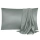 thumbnail image 1 of Funda de Almohada Unique Bargains de Satén con Cierre de sobre 51x76cm Gris, 1 of 6