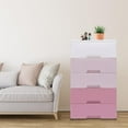 thumbnail image 2 of Plastic Drawers Dresser for Bedroom Storage Cabinet with 5 Drawers Craft Organizers and Storage for Clothes, Towels, Toys Chest Of Drawers for Playroom, Kitchen (Gradient Pink, 17.1’’W), 2 of 9