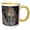 Yellow/White, variant on 3drose, Africa, Zambia. Portrait of Leopard in Tree., 11oz Two-tone Black Mug