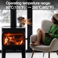 thumbnail image 5 of Keylever Wood Stove Fan Heat Powered, 6 Blades Non Electric Fuel Saving Fireplace Fan for Wood Burning Stove/Pellet/Log Burner with Thermometer, 5 of 9