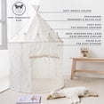 thumbnail image 3 of 3 Sprouts Kids Play Tent Playhouse Castle with Recycled Fabric for Indoor and Outdoor Games in Blueberry Taupe, 3 of 8
