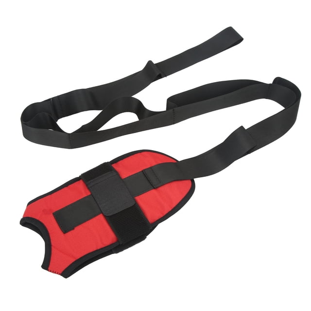 Cinturón elástico para piernas y pies para entrenamiento de rehabilitación de tobillo, yoga y moldeador, color rojo.