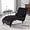 Black, variant on Velvet Chaise Lounge Indoor,Button-Tufted Upholstered Chaise Lounge Chair with Pillow for Bedroom Living Room Office Modern Backrest Leisure Recliner Sleep Sofa,Black