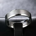 thumbnail image 6 of 4mm/6mm Silver Titanium Steel Wedding Bands Men Women's Couple Cz Ring Size 5-13, 6 of 7