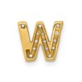 thumbnail image 3 of 14k Yellow Gold Diamond Letter W Initial Charm Pendant, 3 of 4