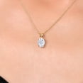 thumbnail image 3 of Gem Stone King 14K Yellow Gold Pendant with Chain Set with Forever One (GHI) Oval Moissanite from Charles & Colvard (0.90 Cttw), 3 of 7