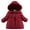 Red 4, variant on FAIWAD Toddler Girls Hooded Heavyweight Jacket Winter Warm Fleece Lined Zip Up Windproof Outwear Coat