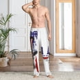 thumbnail image 2 of Logiee Patriotic Skull Art Print Pajama Pants for Men,Men’s Pajama Bottoms,Mens PJ Pants with Pockets & Button Fly-3X-Large, 2 of 6