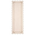 thumbnail image 4 of GlowSol 2'x6' Scalloped Bow Border Area Rug, Modern Solid Washable Rug with Non Slip TPR Backing, Stain Resistant Low Pile Indoor Carpet Mat for Bedroom Hallway Nursery Decor, Beige, 4 of 7