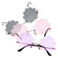 thumbnail image 5 of Seashell Frame Sunglasses Photo Props Outdoor Activities Smoothed Shell Eyewear 3Pcs, 5 of 5