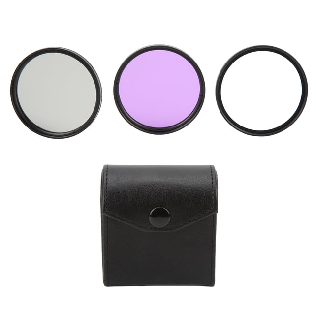 UVCPLFLD Filtro de lente para cámara digital, 3 piezas/juego de lentes multicapa, kit de filtro de pieza multicapa, kit de filtro de lente de cámara construido para durar Jadeshay A