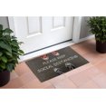thumbnail image 2 of 18" X 30" Gray Coir Please Keep Social Distancing Outdoor Door Mat, 2 of 3