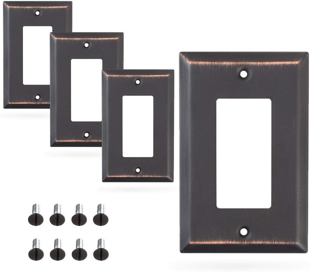 Sleeklighting 4 Pack Decorative Oil Rubbed Bronze Outlet Covers 1