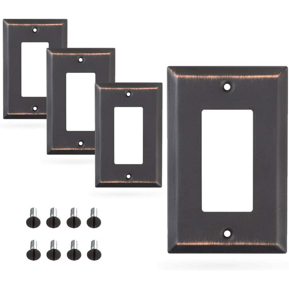 Sleeklighting 4 Pack Decorative Oil Rubbed Bronze Outlet Covers 1