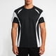 thumbnail image 1 of Ceisia Men's Athletic Short Sleeve T-shirt Color Block Round Neck Fitness Basketball Training Sport Tee Tops Black S Gifts, 1 of 8