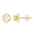 thumbnail image 3 of Rosec Jewels Lab Grown Diamond Stud Earrings for Women - 5 MM - EF-VS Quality, 10K Yellow Gold, 3 of 7