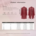 thumbnail image 4 of Manyakai Womens Cardigans Coat Chiffon Loose Kimono Long Sleeve Open Front Bolero Jacket Lavender S, 4 of 4