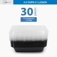 thumbnail image 2 of (2 pack) Mainstays 30-Piece (15 Containers + 15 Lids) Meal Prep, BPA-Free, Microwave and Dishwasher Safe, 2 of 11