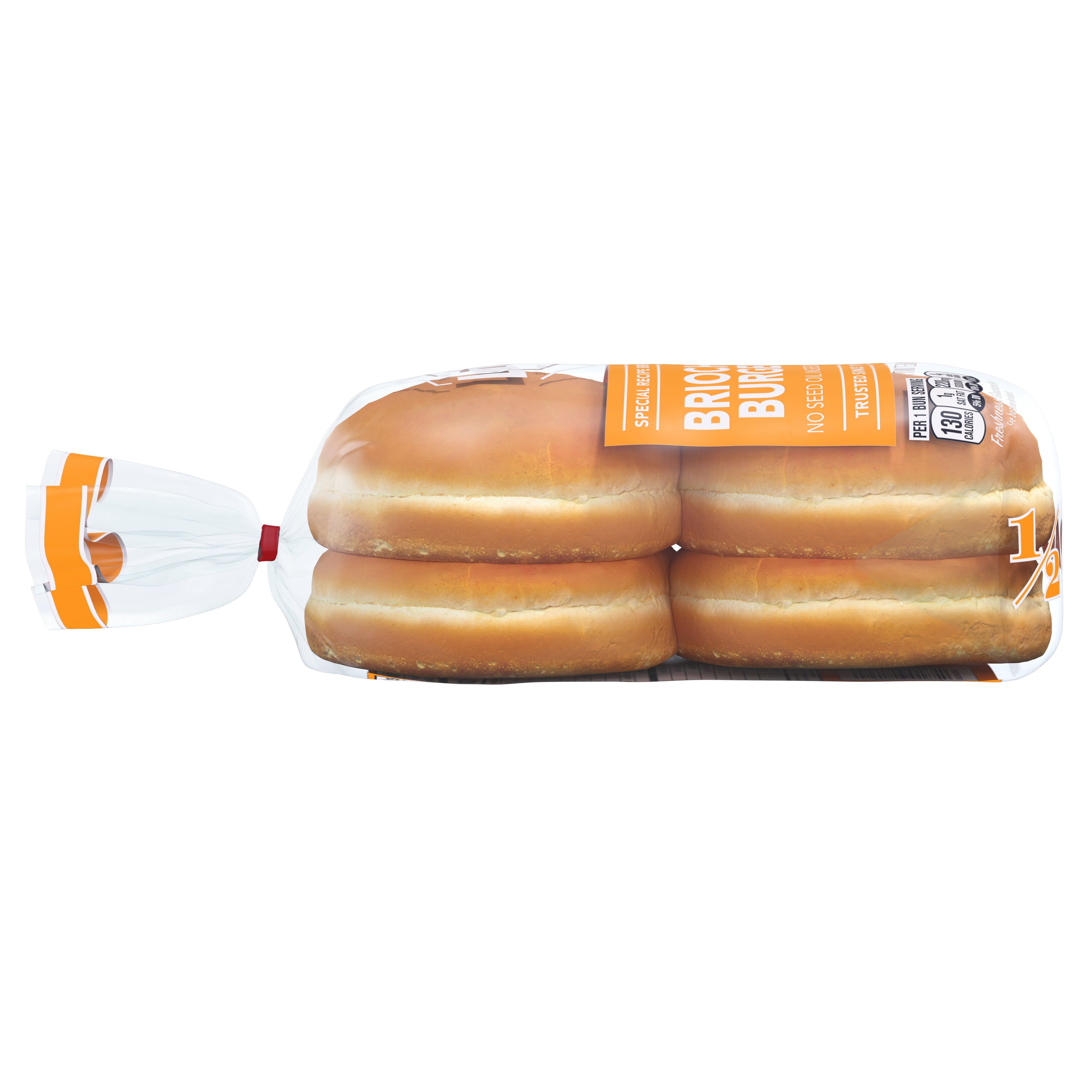 Lewis Bake Shop Brioche Half Pack Burger Buns, 7.5 oz, 4 Count