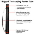 thumbnail image 3 of 4Pack Telescoping Poster Tube Extendable from 25” to 43” for Carry Documents, Blueprints, Drawings and Art | Black Portable Durable Round Storage Cases, 3 of 8