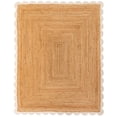 thumbnail image 2 of Sivi 8 x 10 Feet Handmade Scallop Braided Jute Rug - Natural Jute Area Rug, 2 of 15