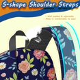 thumbnail image 5 of Pioneer Flower Floral Print Pattern 17" School Backpacks for Teens,Waterproof Oxford Fabric,S-Shape Padded Straps for School,Travel,Hiking,Camping, 5 of 5