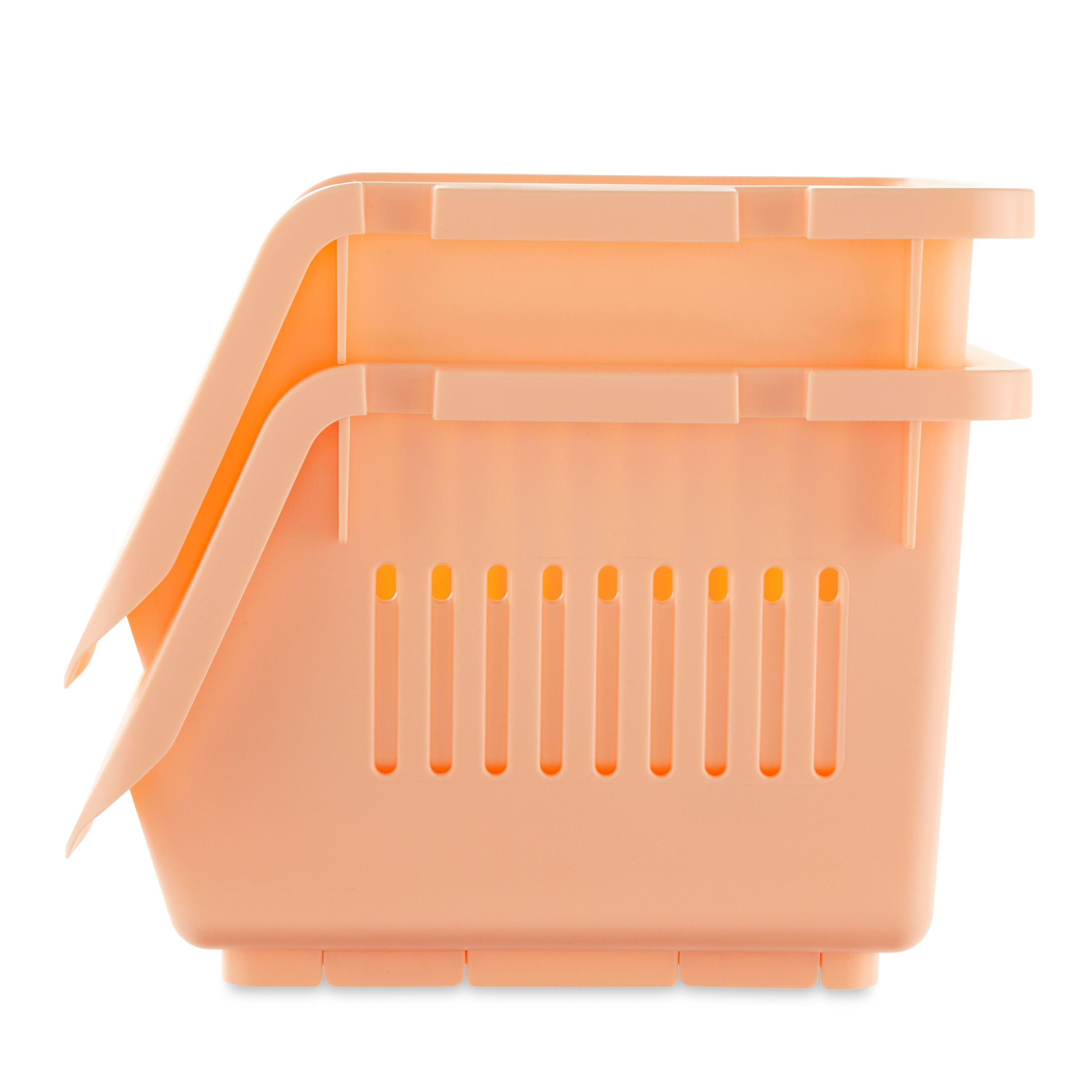 Amyup Set Of 2 Plastic Storage Bins,10.5×8×5.5 Versatile Kitchen