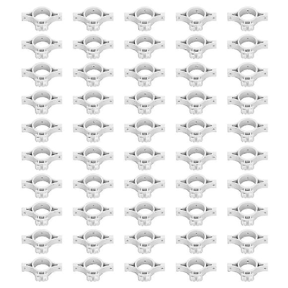 50pcs Electric Fence Insulators Pulse Electric Fence Terminal Rod Insulators with 3.2cm Hole for Farm Gray NO.5510
